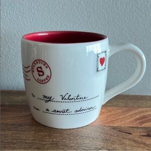 Starbucks My Valentine Secret Admirer Red and White Envelope Mug